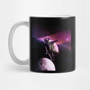 Cat Astronaut Skateboarding Mug